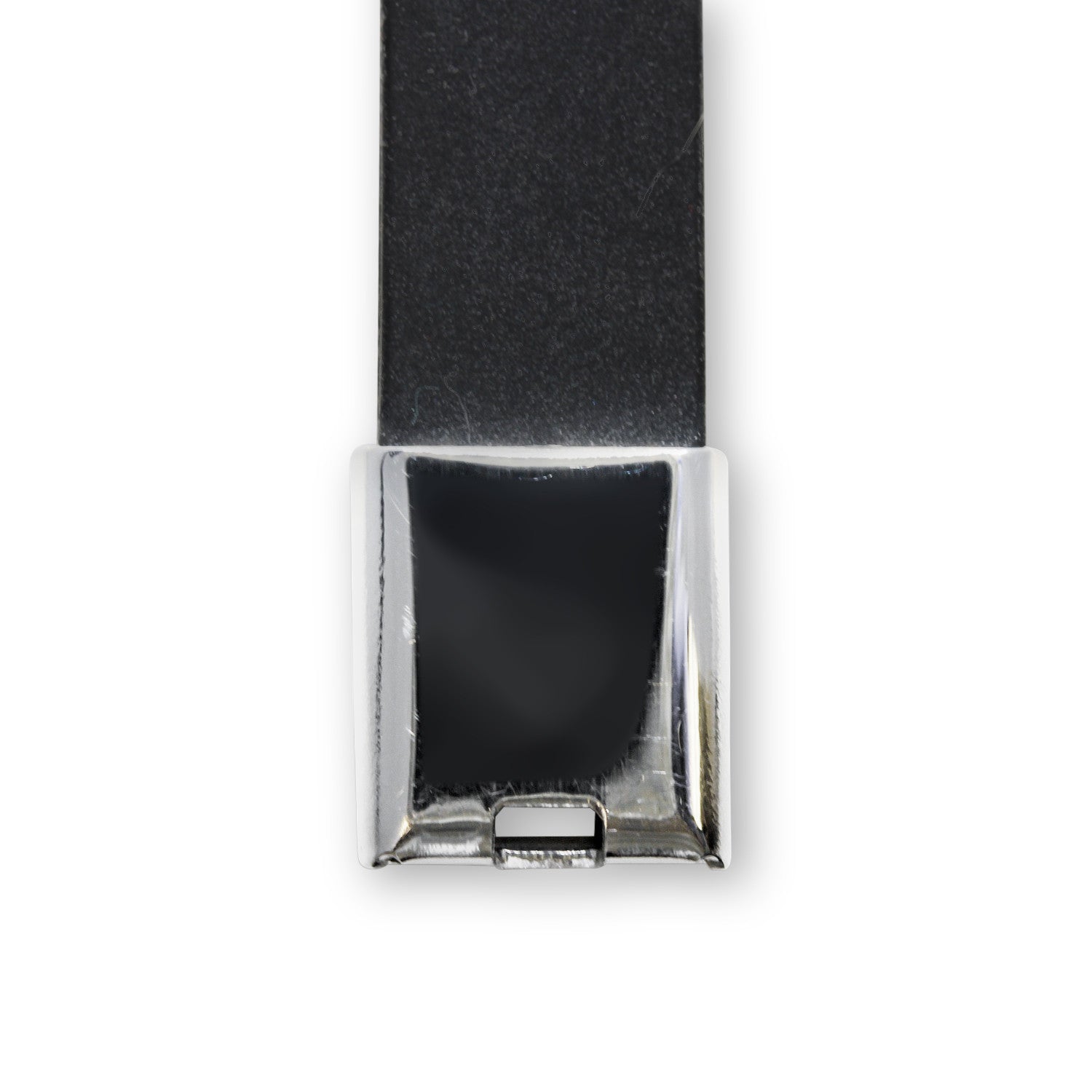 Stainless Steel Black Silver Plated Two Tone Rubber Bracelet