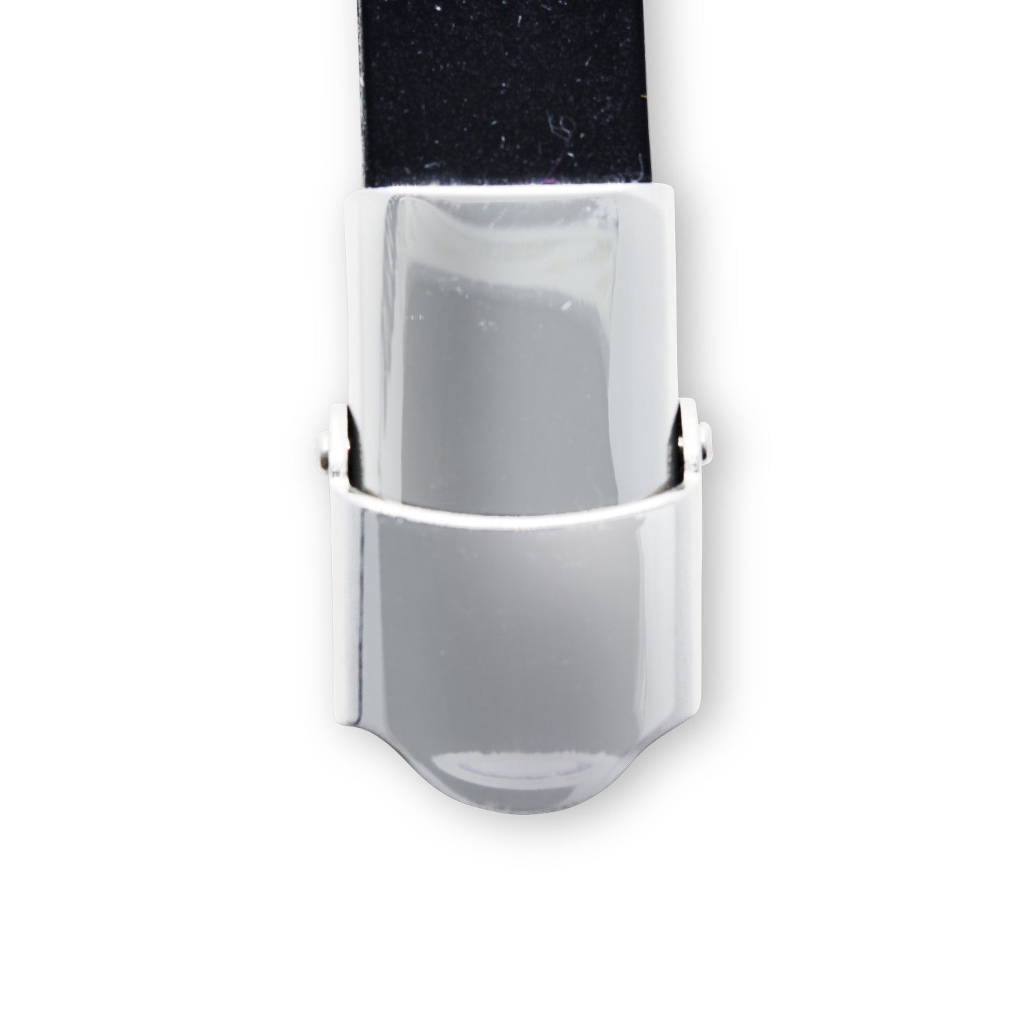 Stainless Steel Black Two Tone Design Leather Bracelet