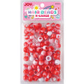 Joy Round Hair Beads X-Large, Red Two Tone Mix