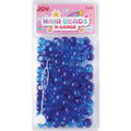 Joy Round Hair Beads X-Large, 100 Count, Two Tone Dark Vivid Blue