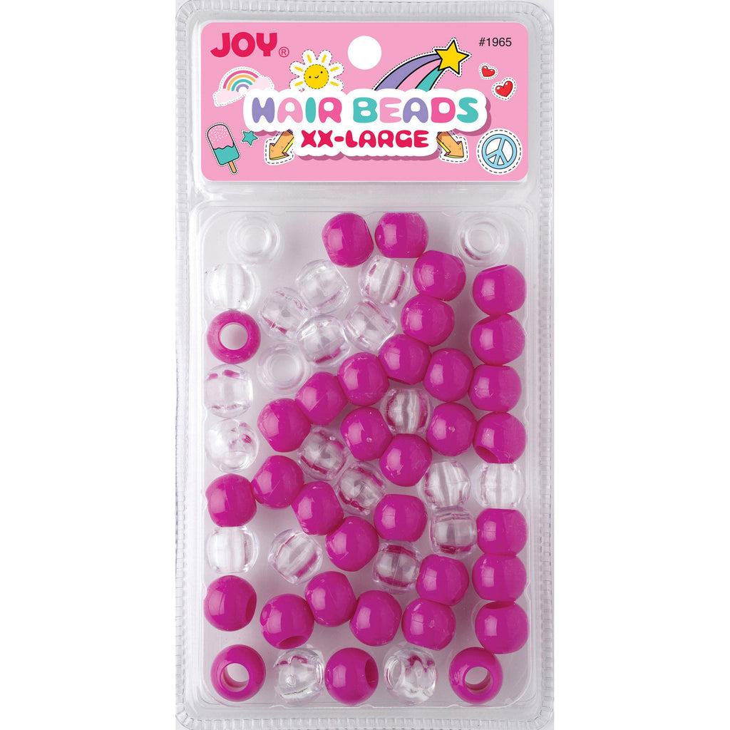 Joy Round Hair Beads XX-Large, 60 Count, Orchid