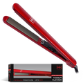 Hot & Hotter Extra Long Titanium Flat Iron 1 Inch, 1 Count, Red
