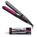 Hot & Hotter 3D Floating Plates Digital Ceramic Flat Iron 1 Inch, 1 Count, Black & Pink