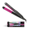 Hot & Hotter 2 in 1 Digital Ceramic Flat Iron 1 Inch, 1 Count, Black & Pink
