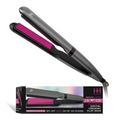 Hot & Hotter 3D Floating Plates Digital Ceramic Flat Iron 1 1/2 Inch, 1 Count, Black & Pink