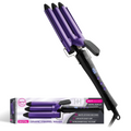 Hot & Hotter Digital Ceramic 3 Barrel Waver 3/4 Inch, 1 Count, Purple