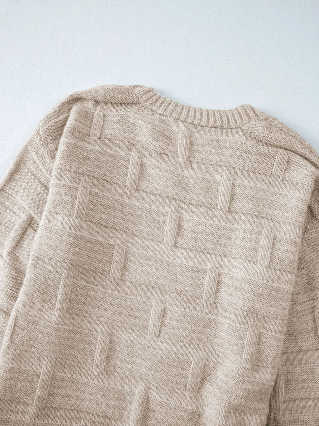 Textured Knit Open Front Cardigan with Pockets