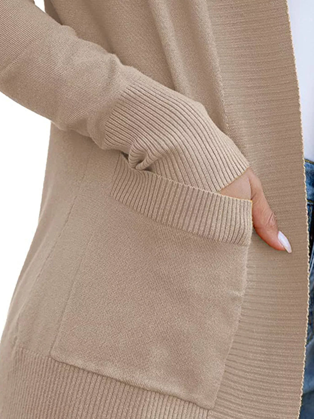Open Front Knit Cardigan
