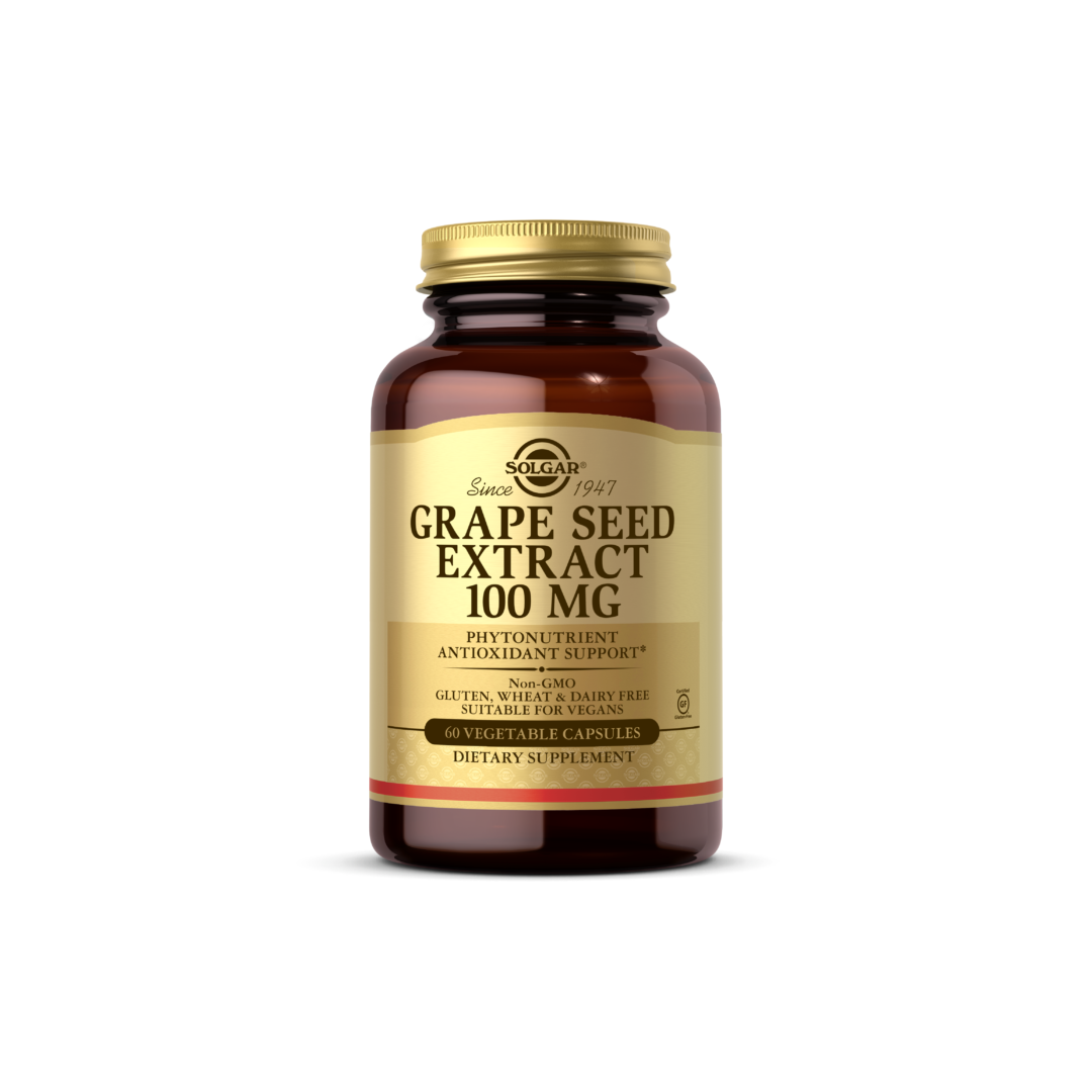 Solgar Grape Seed Extract, 100 Mg, 60 Vegetable Capsules