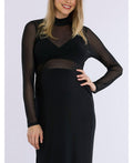 Motherhood Maternity Maternity Long Sleeve Bodycon Mesh Top Large