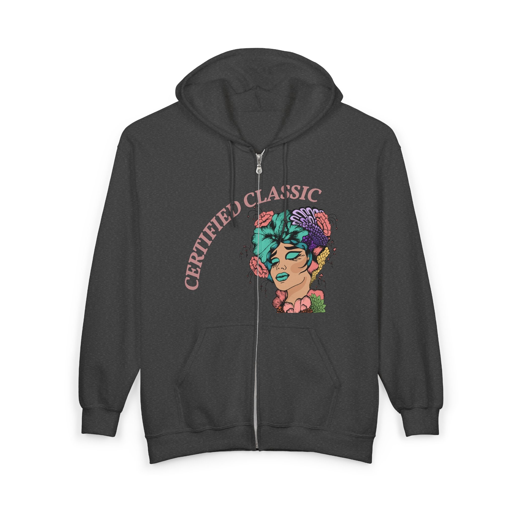 Certified Classic Zip Hoodie — Melonoir Boutique Graphic Full-Zip Sweatshirt