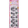 Joy Twin Beads Ponytailers 10Ct Black & Clear