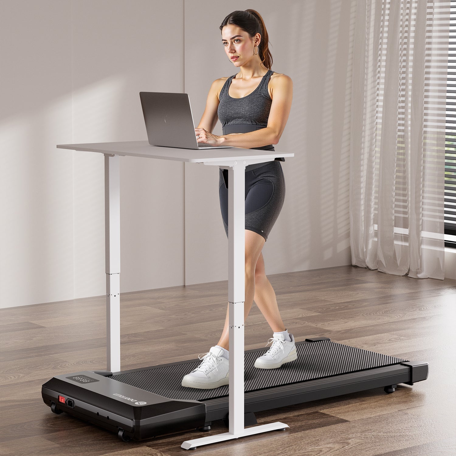 DeerRun Q2 Urban Smart Walking Pad with Incline Treadmill Remote Control