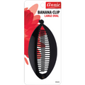 Annie Banana Hair Clip Large Oval 14cm, 1 Count, Black