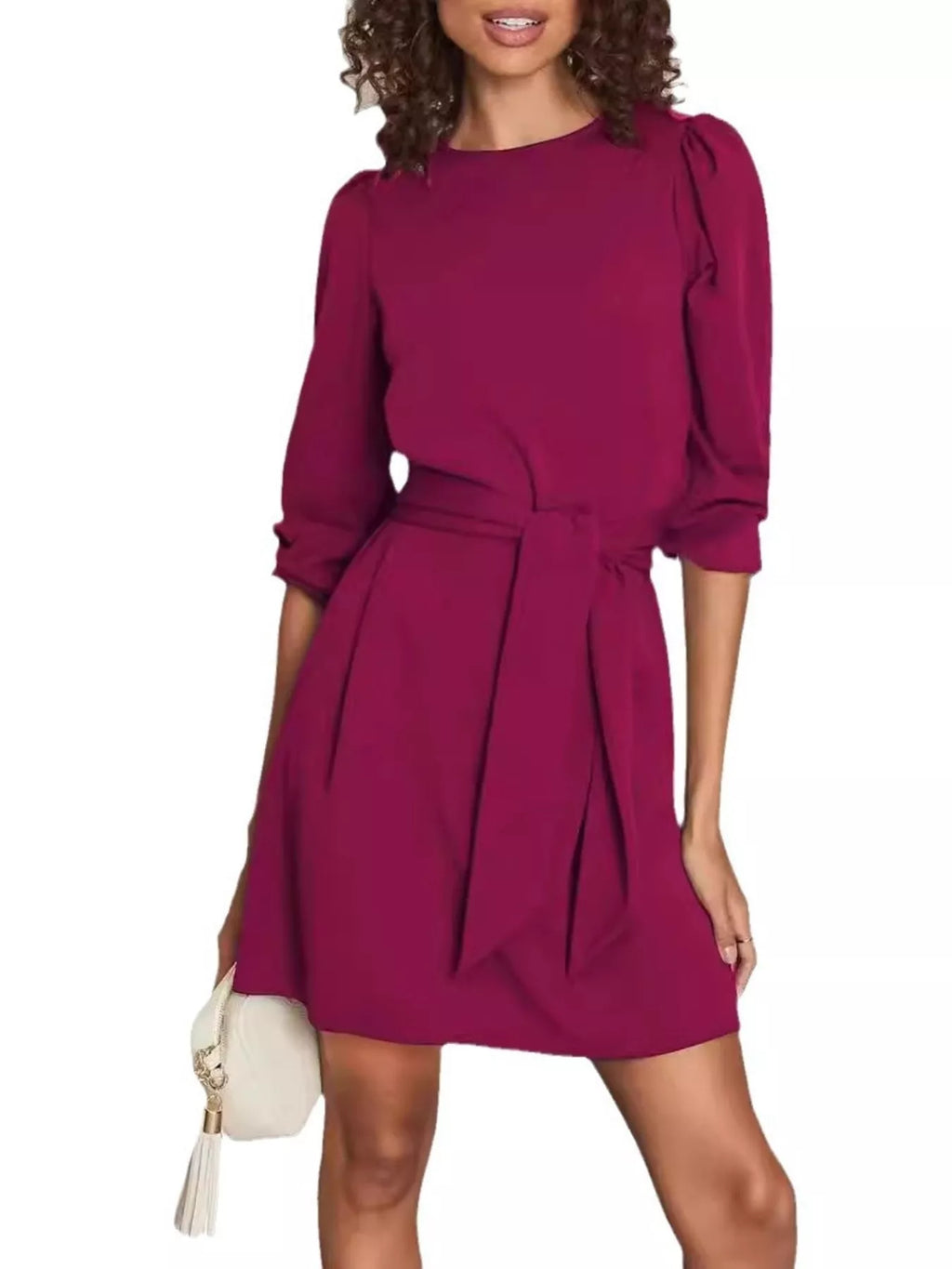 Tie-Waist Mini Dress