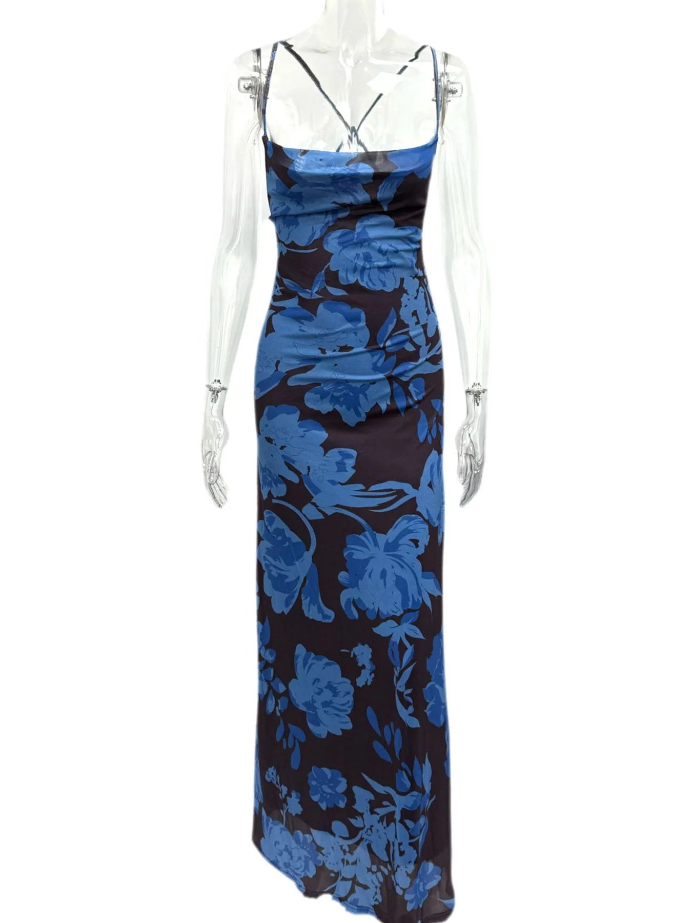 Floral Print Spaghetti Strap Maxi Dress