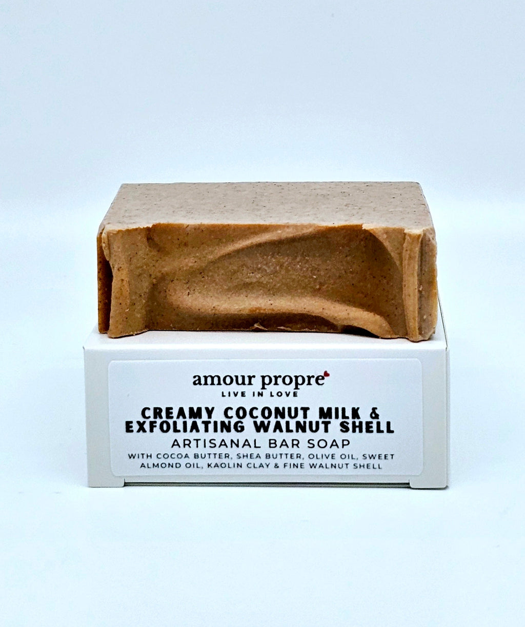 Creamy Coconut Milk & Exfoliating Walnut Shell Artisanal Bar Soap