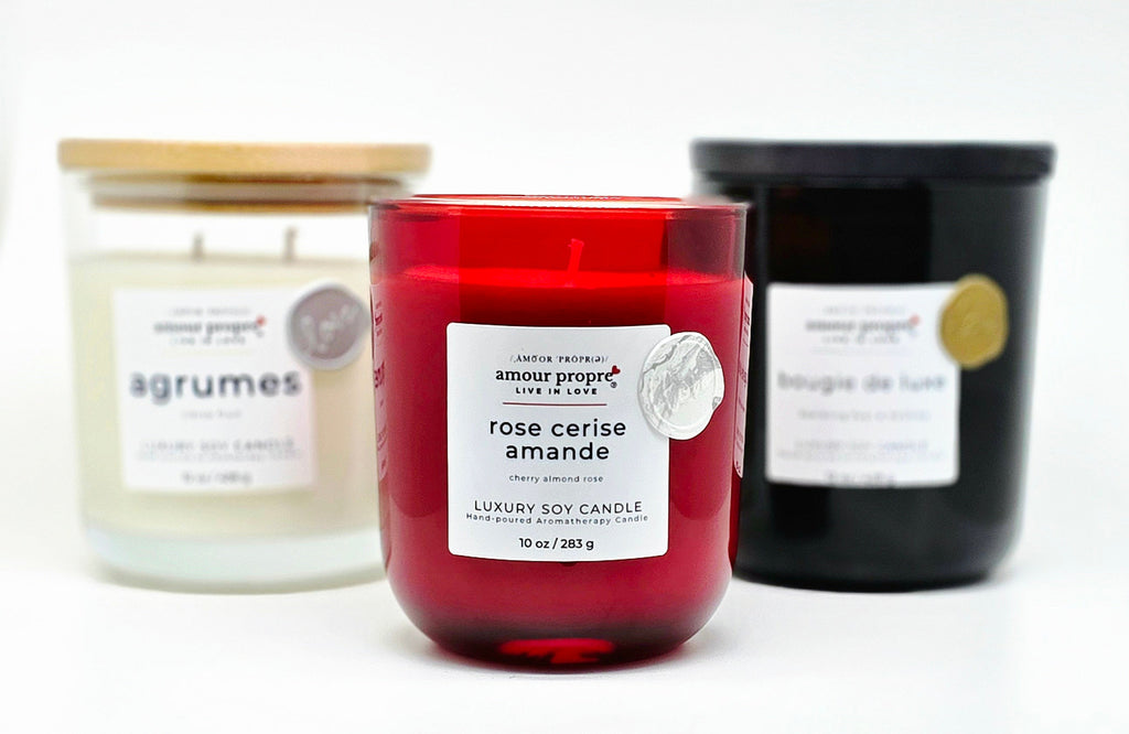 bougie de luxe handpoured Luxury Soy Candle - 12oz