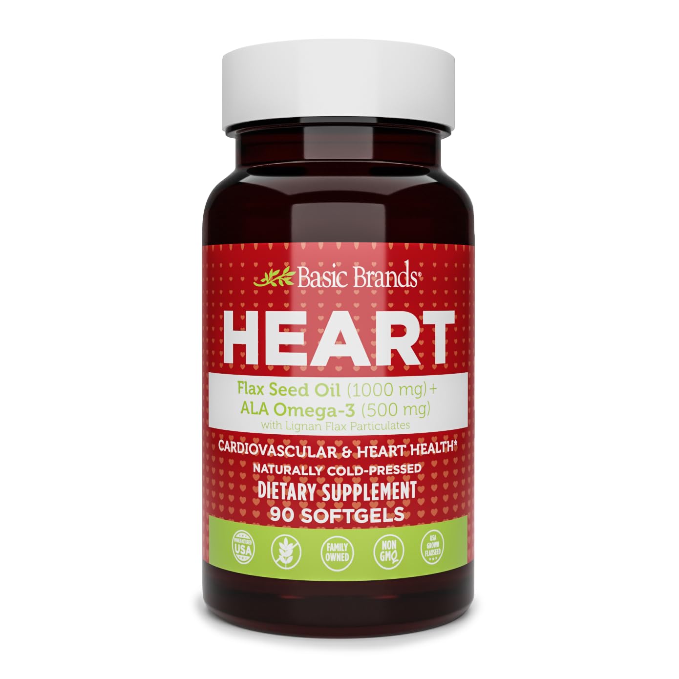 Basic Organics Flax Seed Oil Softgels
