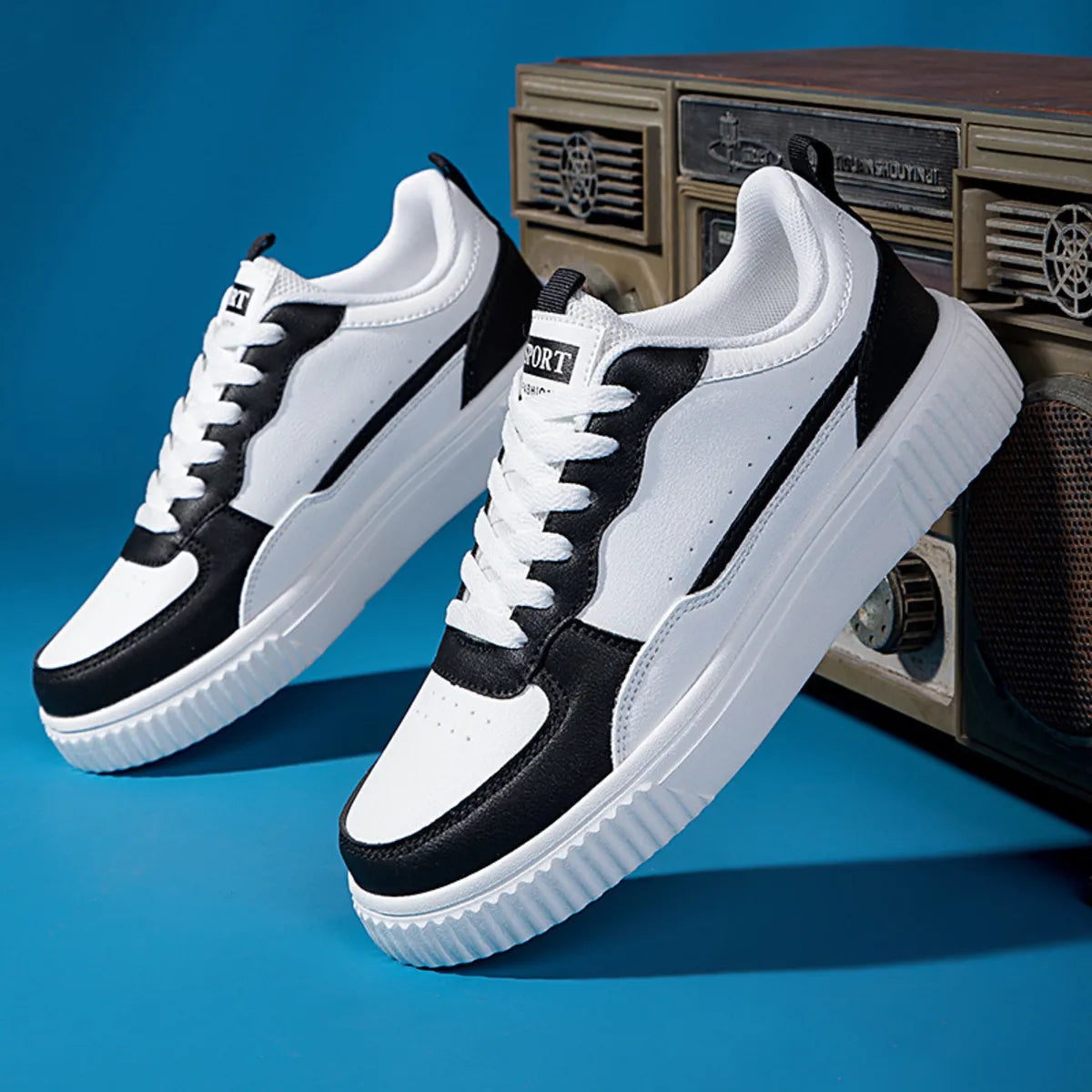 Lace Up Contrast Platform Sneakers