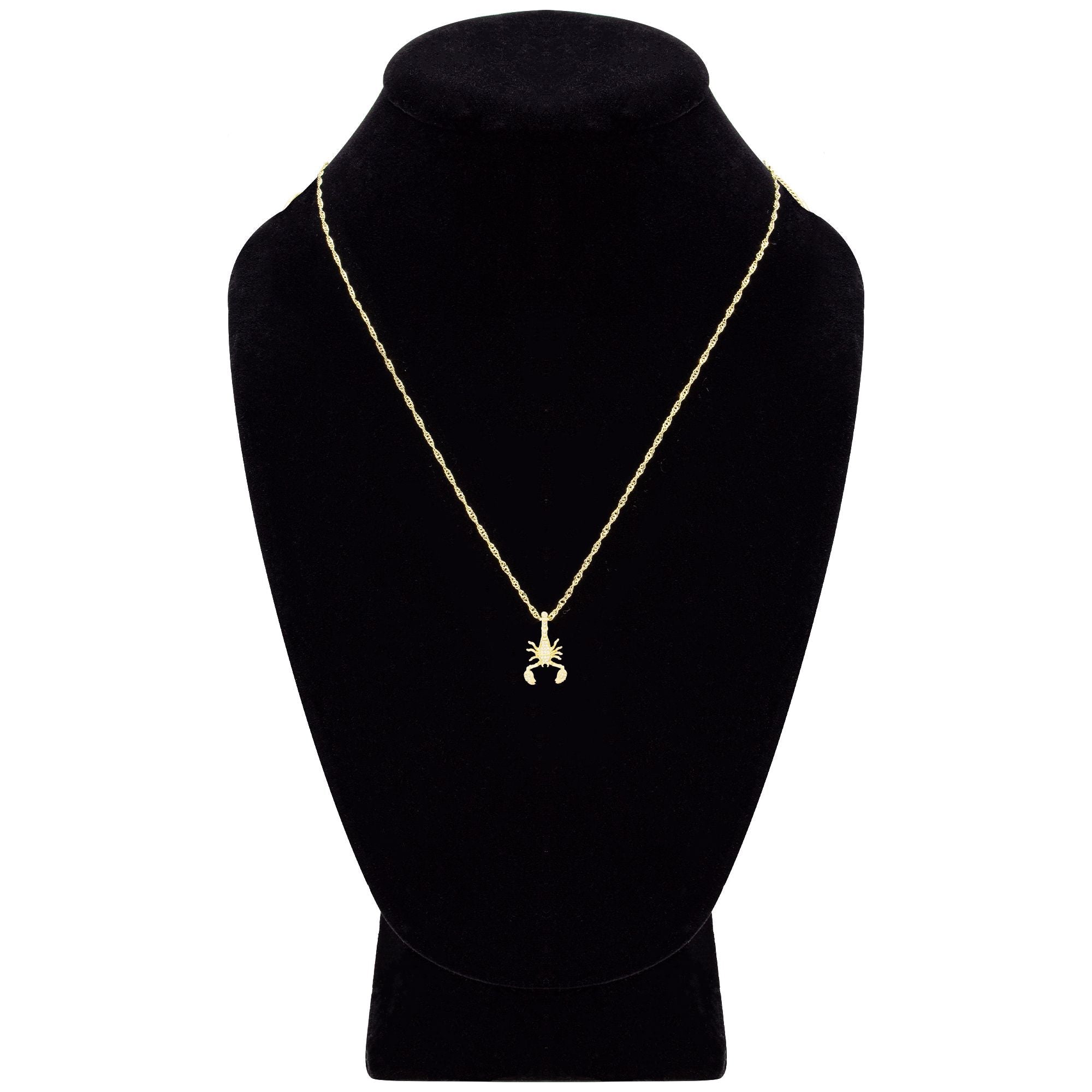 Scorpion Cubic Zirconia Pendant With Necklace Set 14K Gold Filled