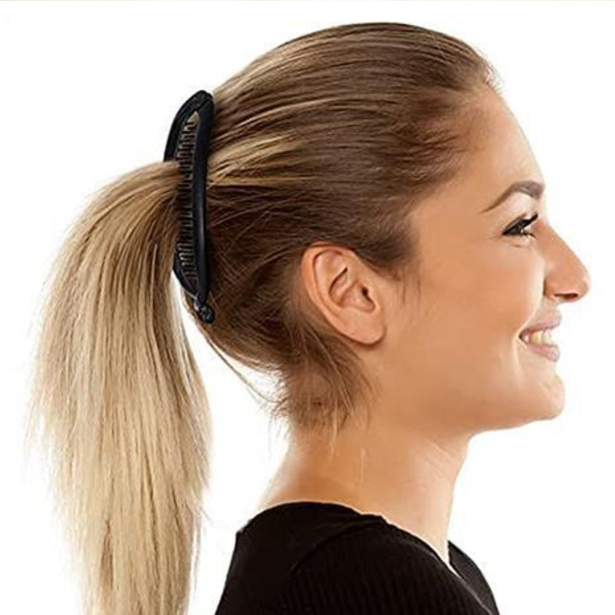 Annie Banana Hair Clip Small Oval 8.6cm, 1 Count, Black
