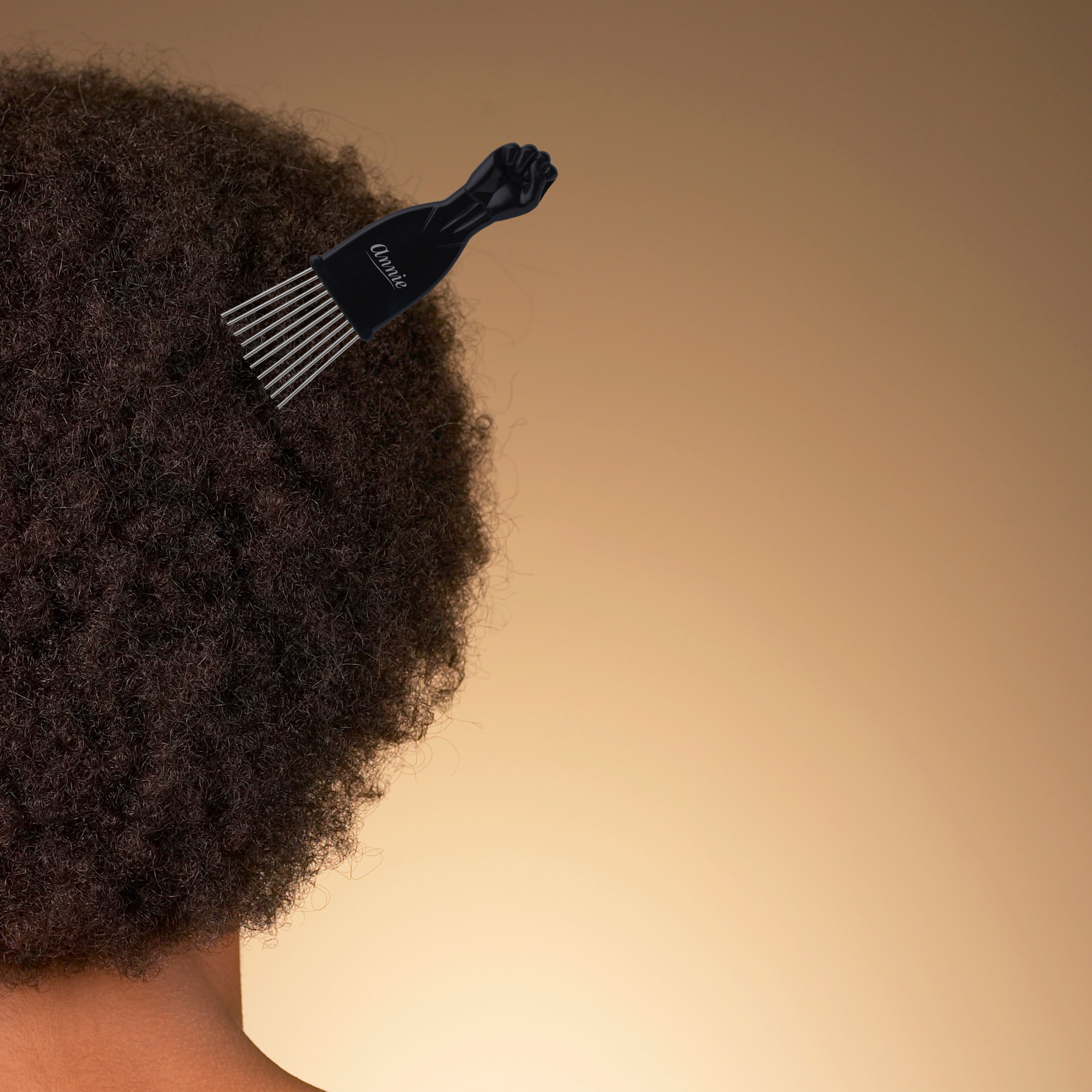 Annie Afro Styling Pik 2.5 Inch Short, 1 Count, Black