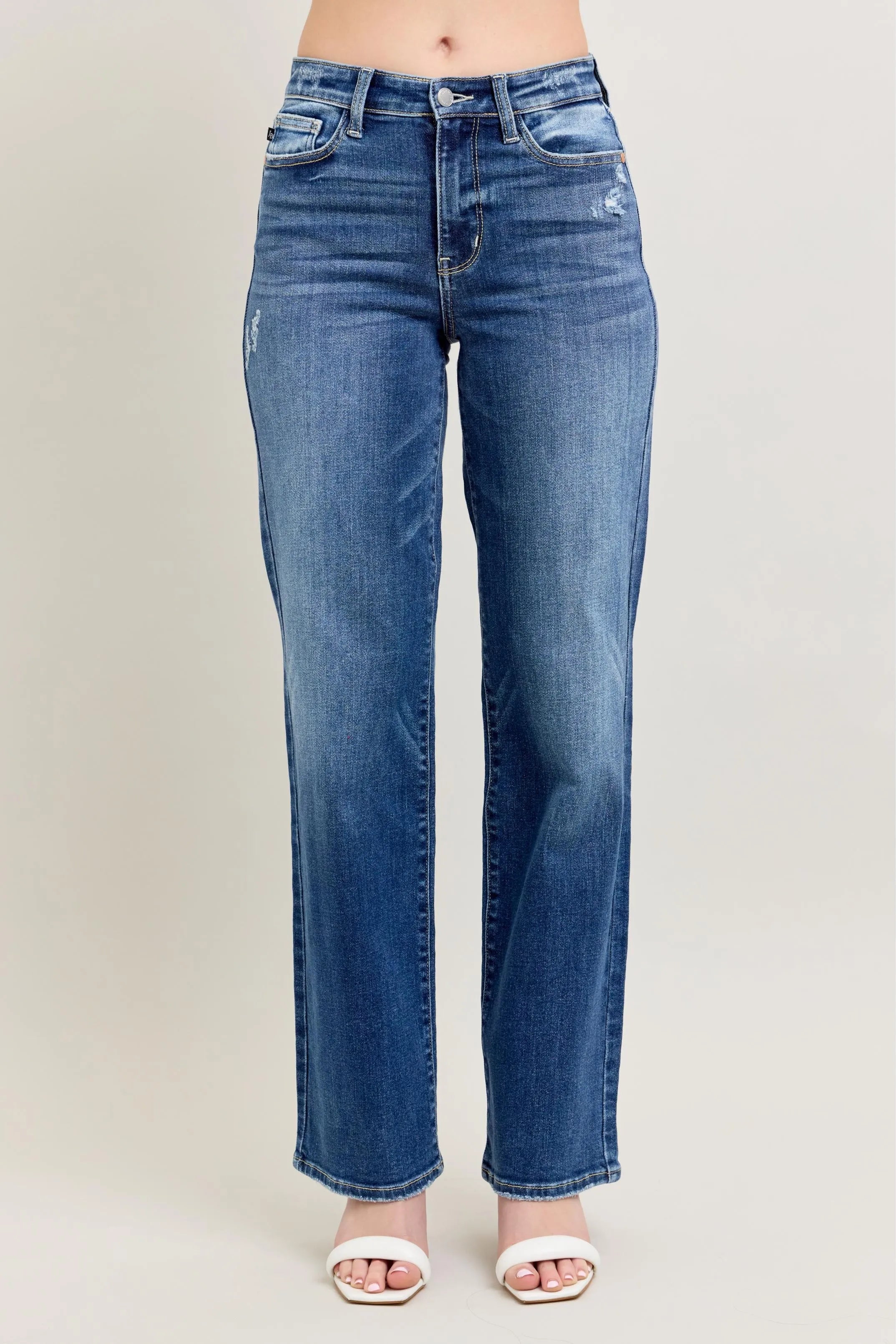 Judy Blue Full Size High Waist 90's Straight Leg Jeans Plus Size
