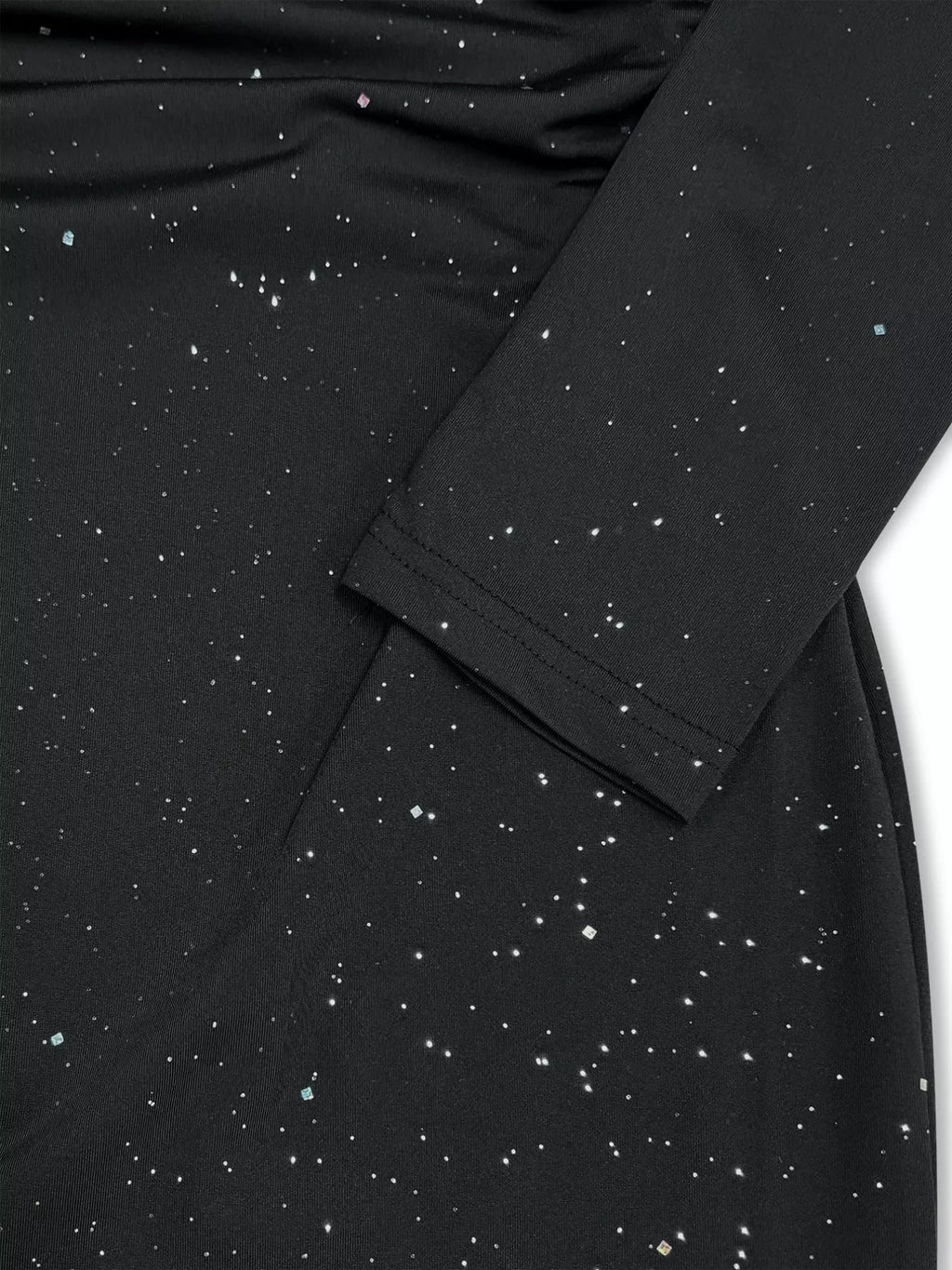 Off-Shoulder Glitter Evening Maxi Dress