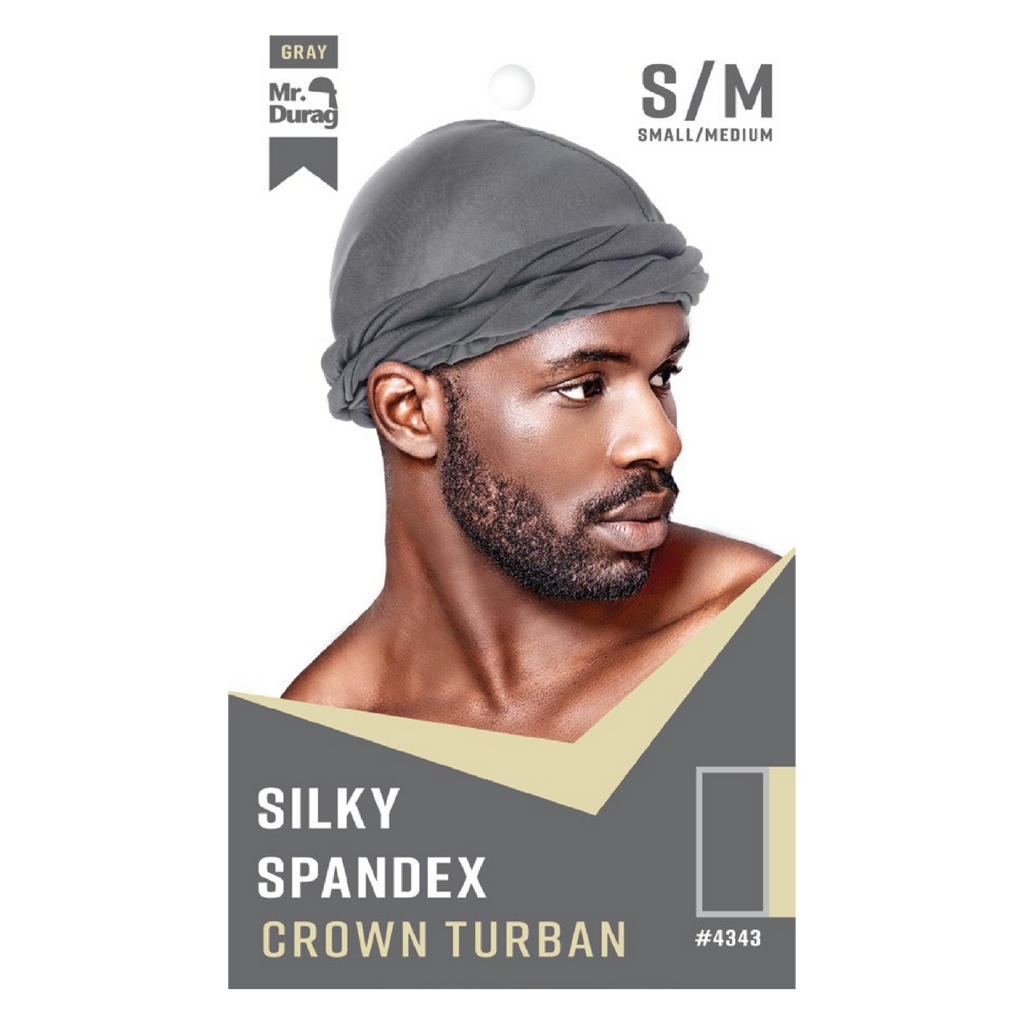 Mr. Durag Silky Spandex Crown Turban, 1 Count, Assorted Colors