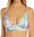 Becca Women Swimwear Floral Plunge Neck Strappy Back
