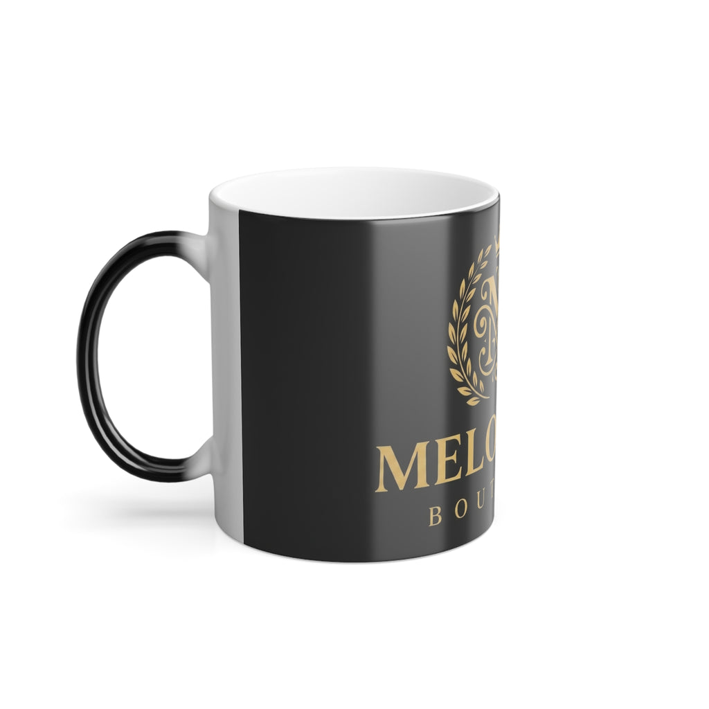 Color-Changing 11oz Mug — Gold 'Melonoir Boutique' Crest
