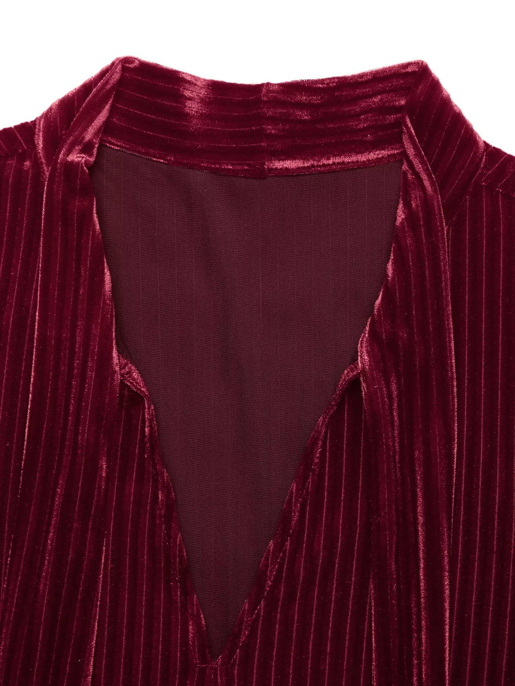 Velvet Tie Front Tiered Mini Dress