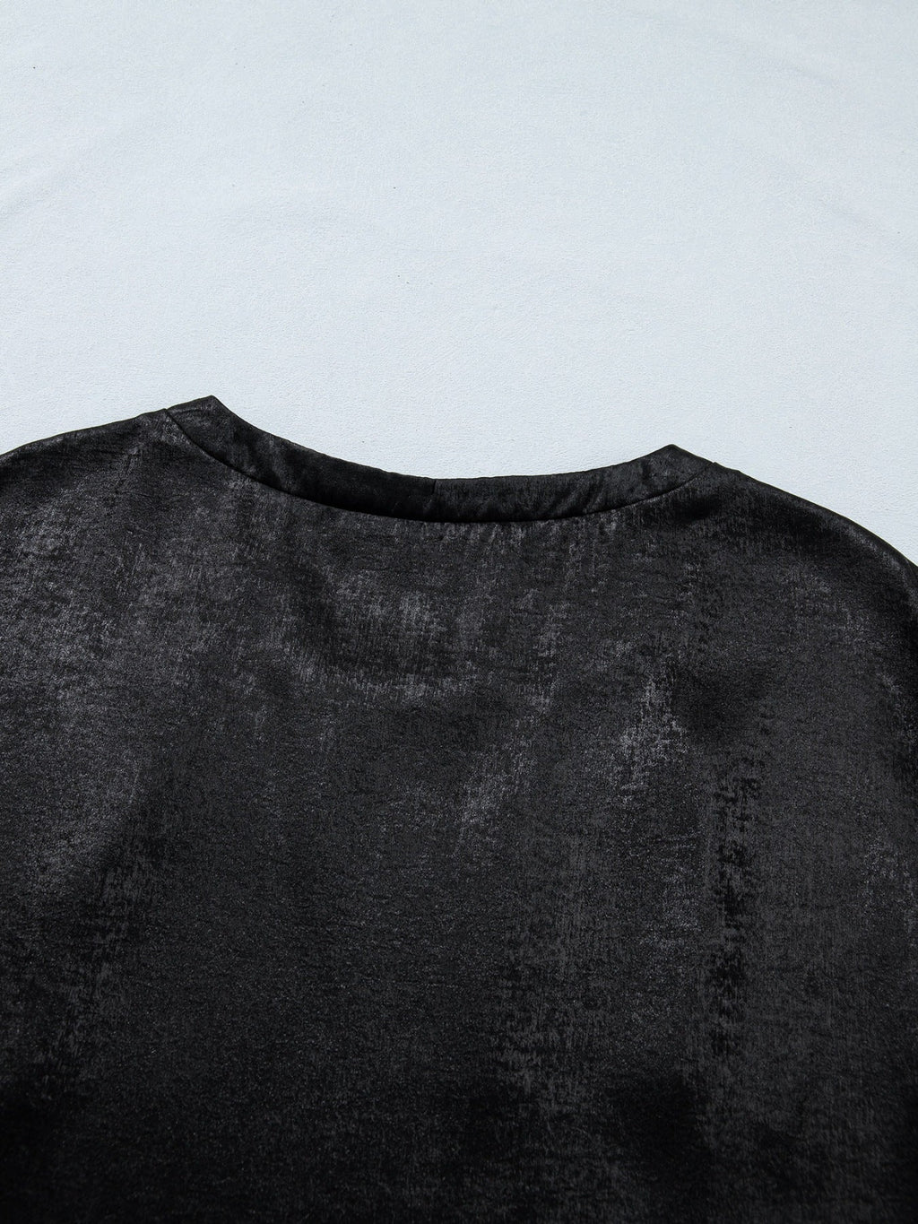 Metallic Round Neck Cap Sleeve Tee