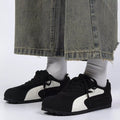 Contrast Lace Up Casual Sneakers