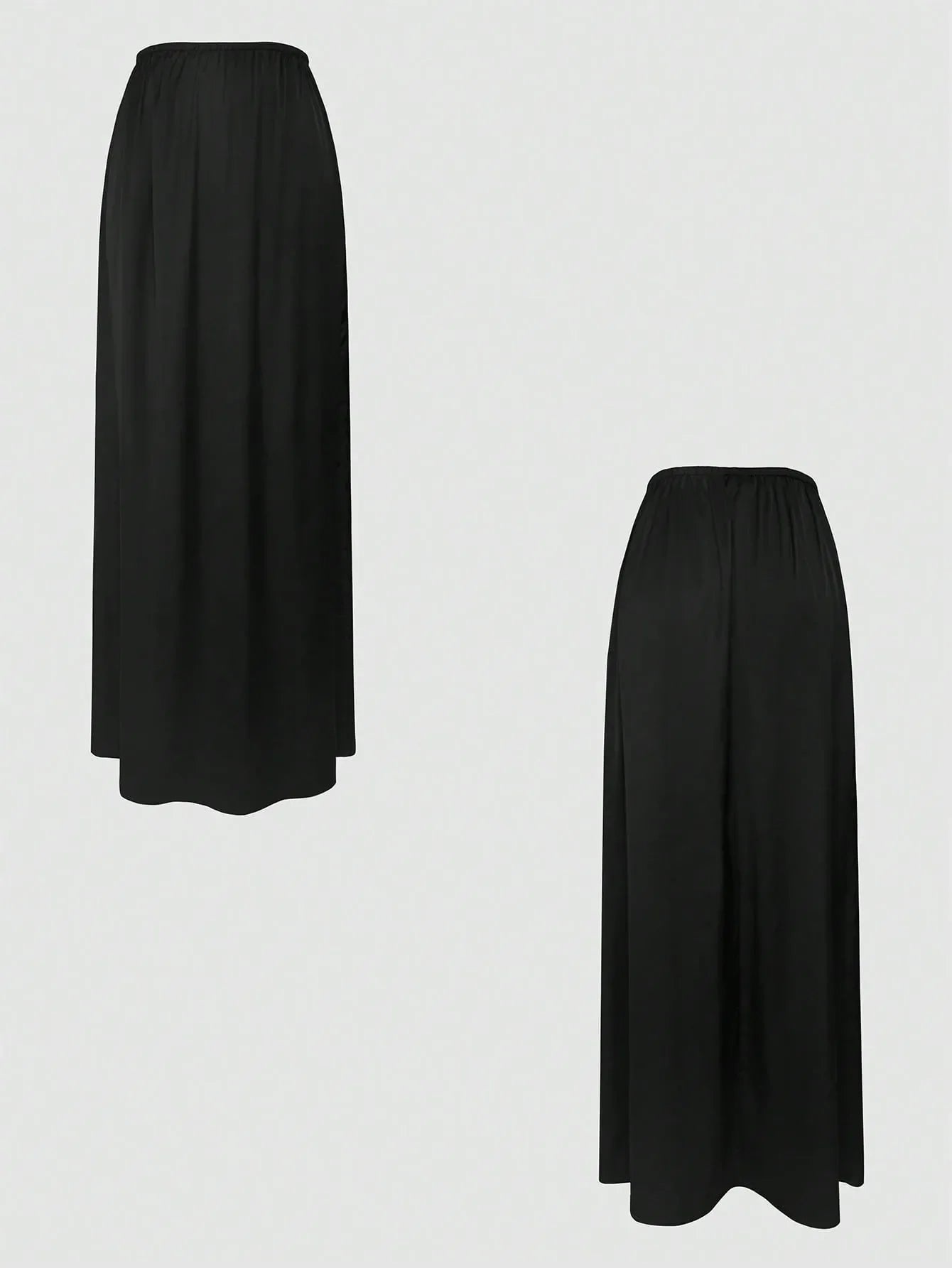 V-Neck Button Detail Vest and Skirt Two-Piece Set