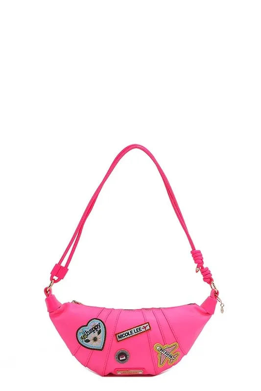 Nicole Lee USA Color Patch Croissant Bag