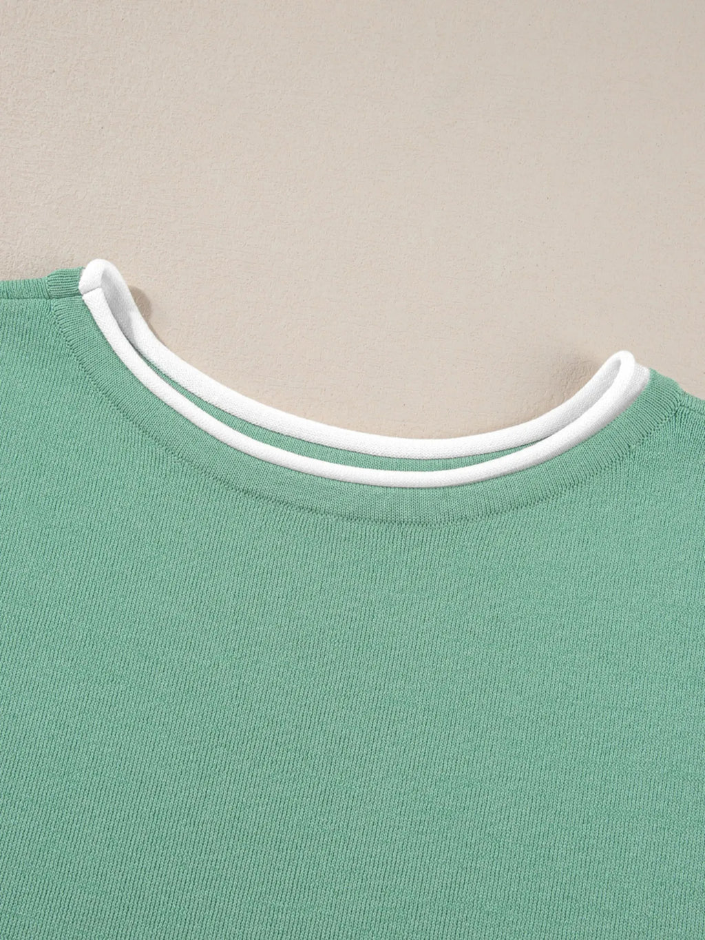 Contrast Trim T-Shirt and Drawstring Pants Set