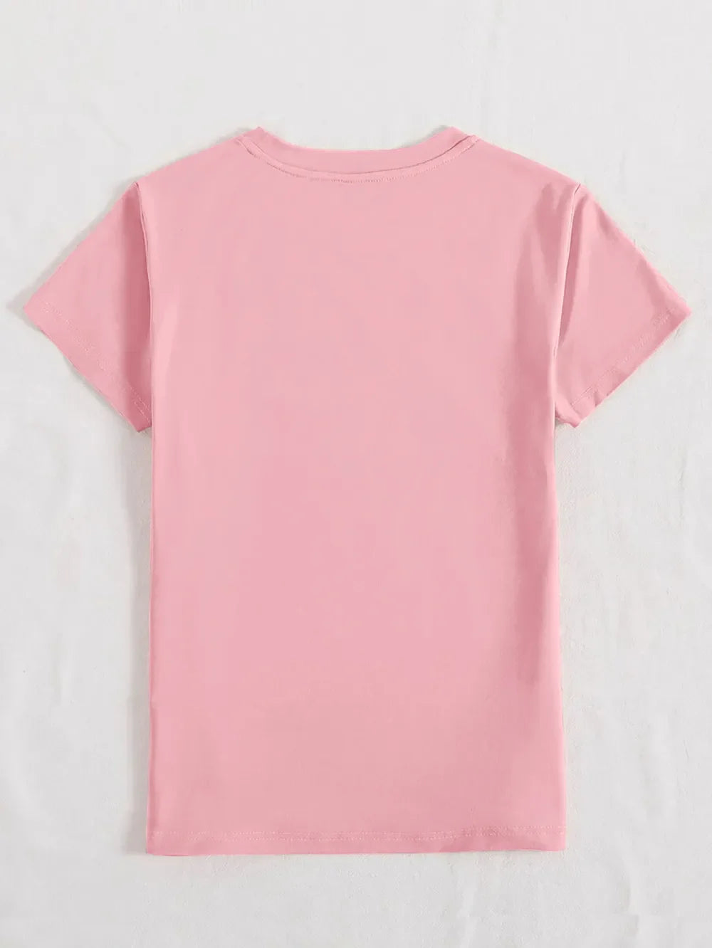 Letter Graphic Round Neck Short Sleeve T-Shirt