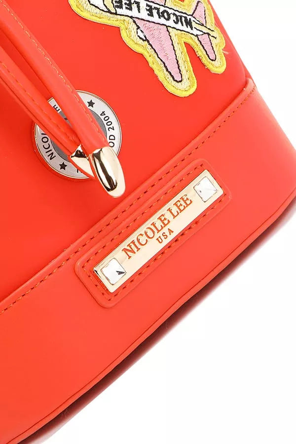 Nicole Lee USA Color Patch Bucket Bag