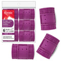 Annie Snap-On Magnetic Hair Rollers 1 3/4 Inch X-Jumbo, 6 Count, Purple