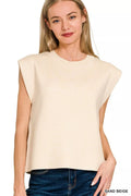 Zenana Round Neck Viscose Sweater Vest