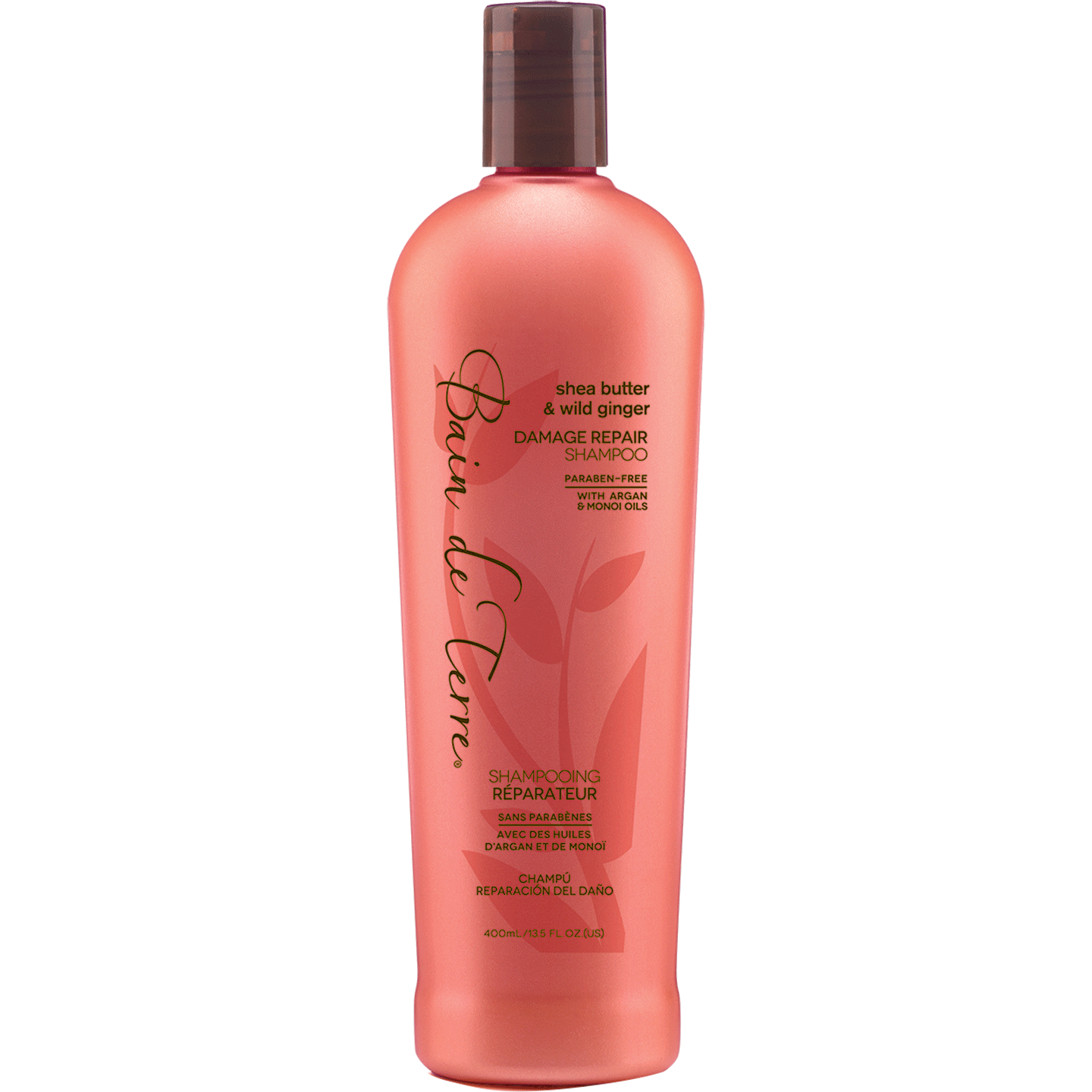 Bain De Terre Shea Butter & Wild Ginger Damage Repair Shampoo  13.5 fl oz