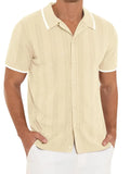 Men's Full Size Button Down Short Sleeve Shirt Plus Size