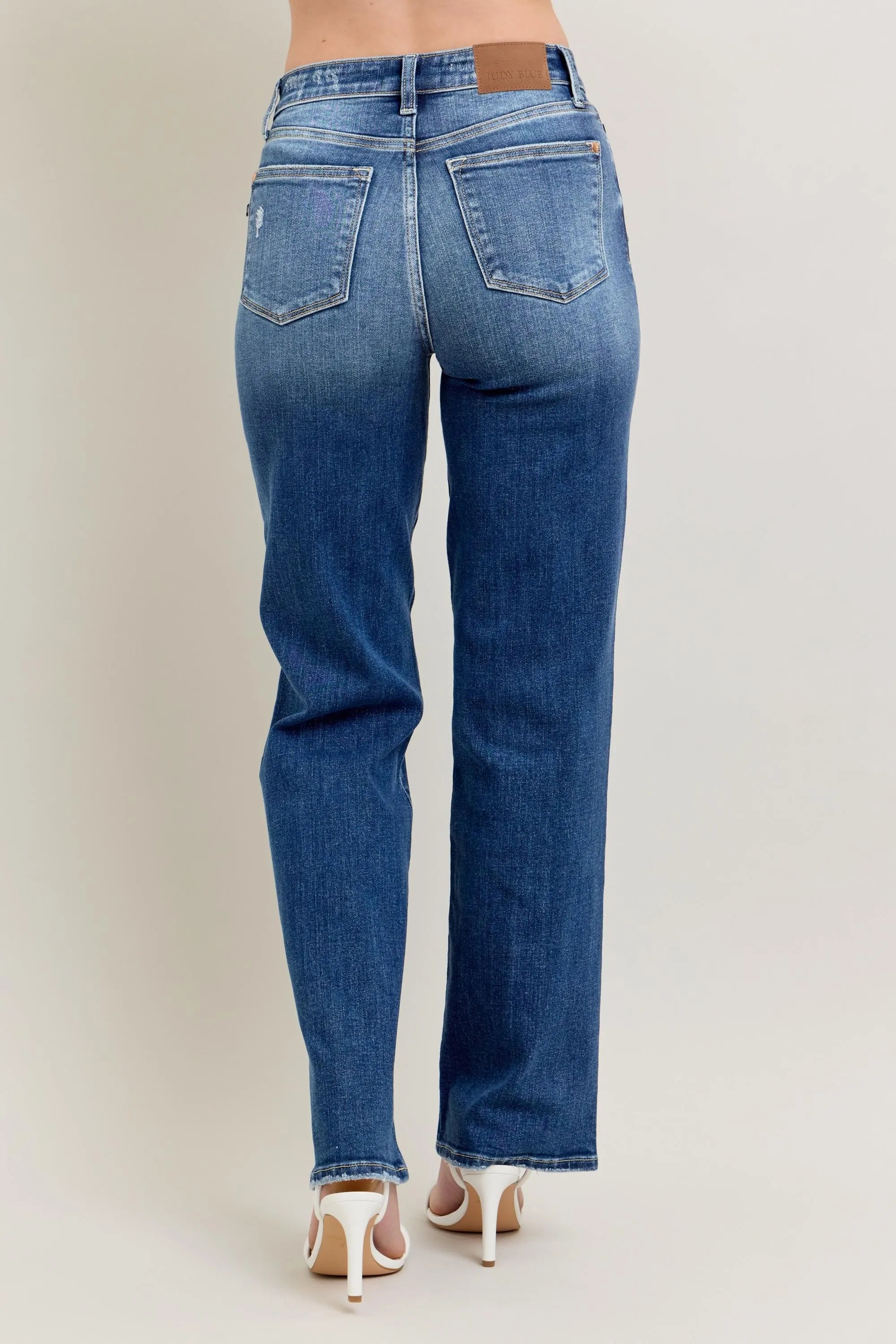 Judy Blue Full Size High Waist 90's Straight Leg Jeans Plus Size
