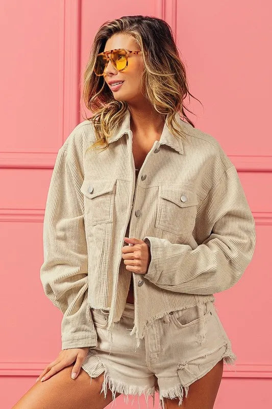 BiBi Vintage Washed Corduroy Jacket