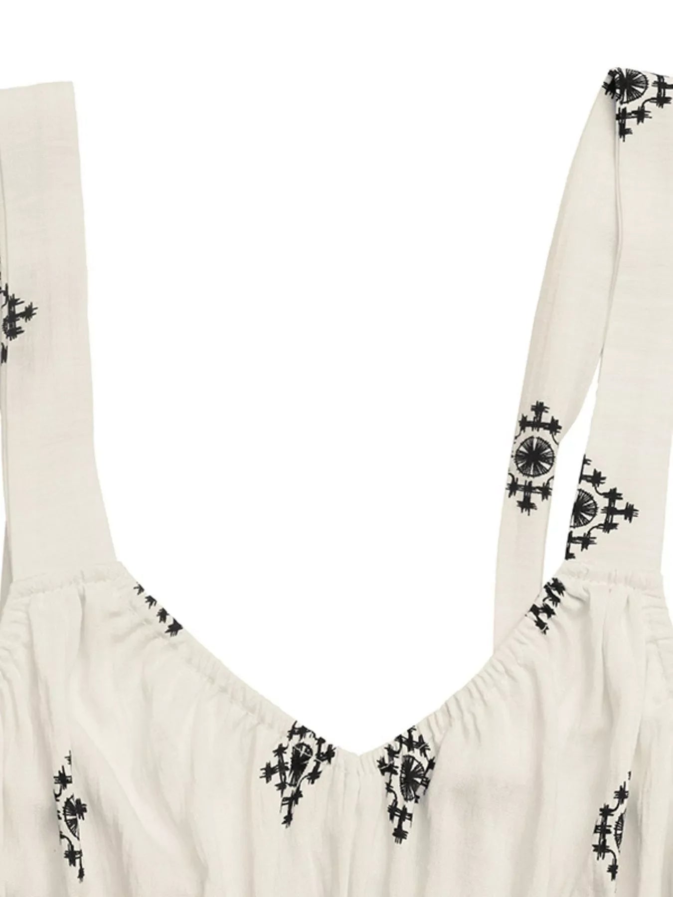 Printed Wide Strap Midi Dress