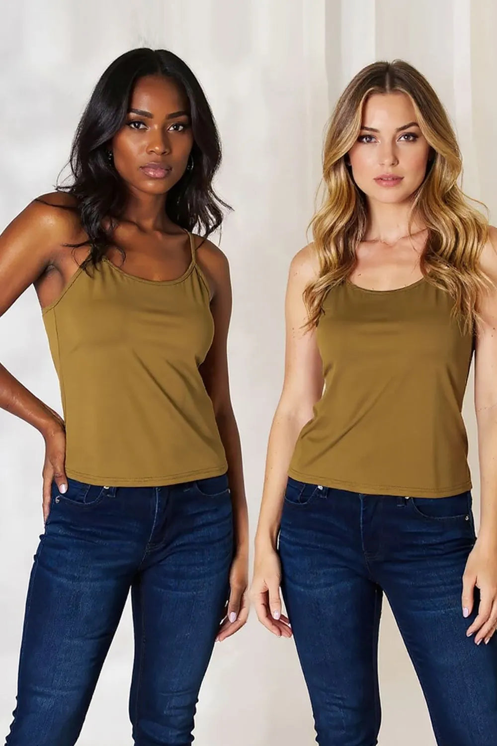 Basic Bae Full Size Round Neck Slim Cami Plus Size