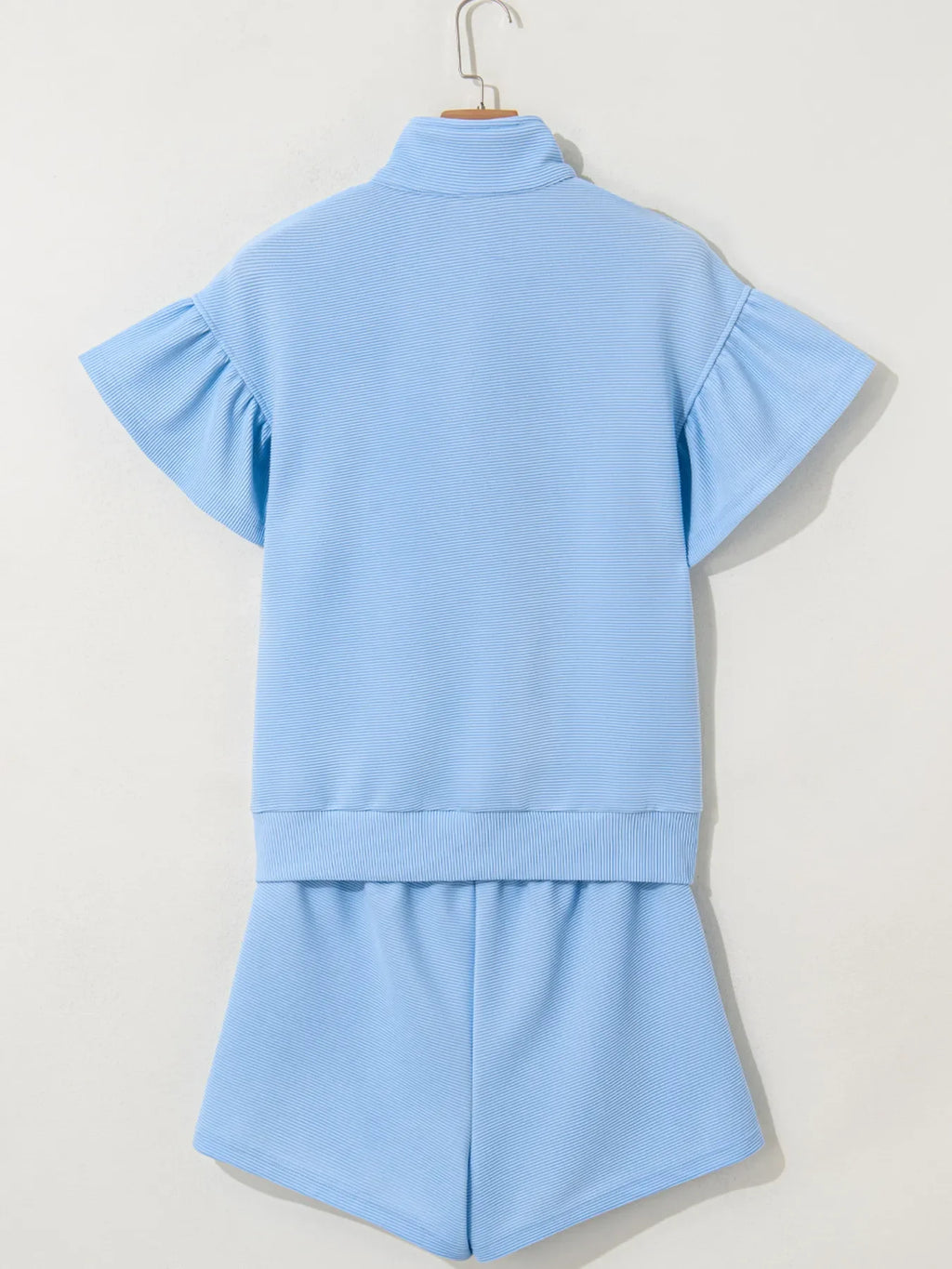 Half Zip Short Sleeve Polo and Shorts Set