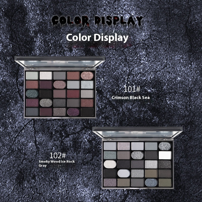 Cahill Dark Goth Eye Shadow Plate Multi-purpose Shimmer Matte Per Plate